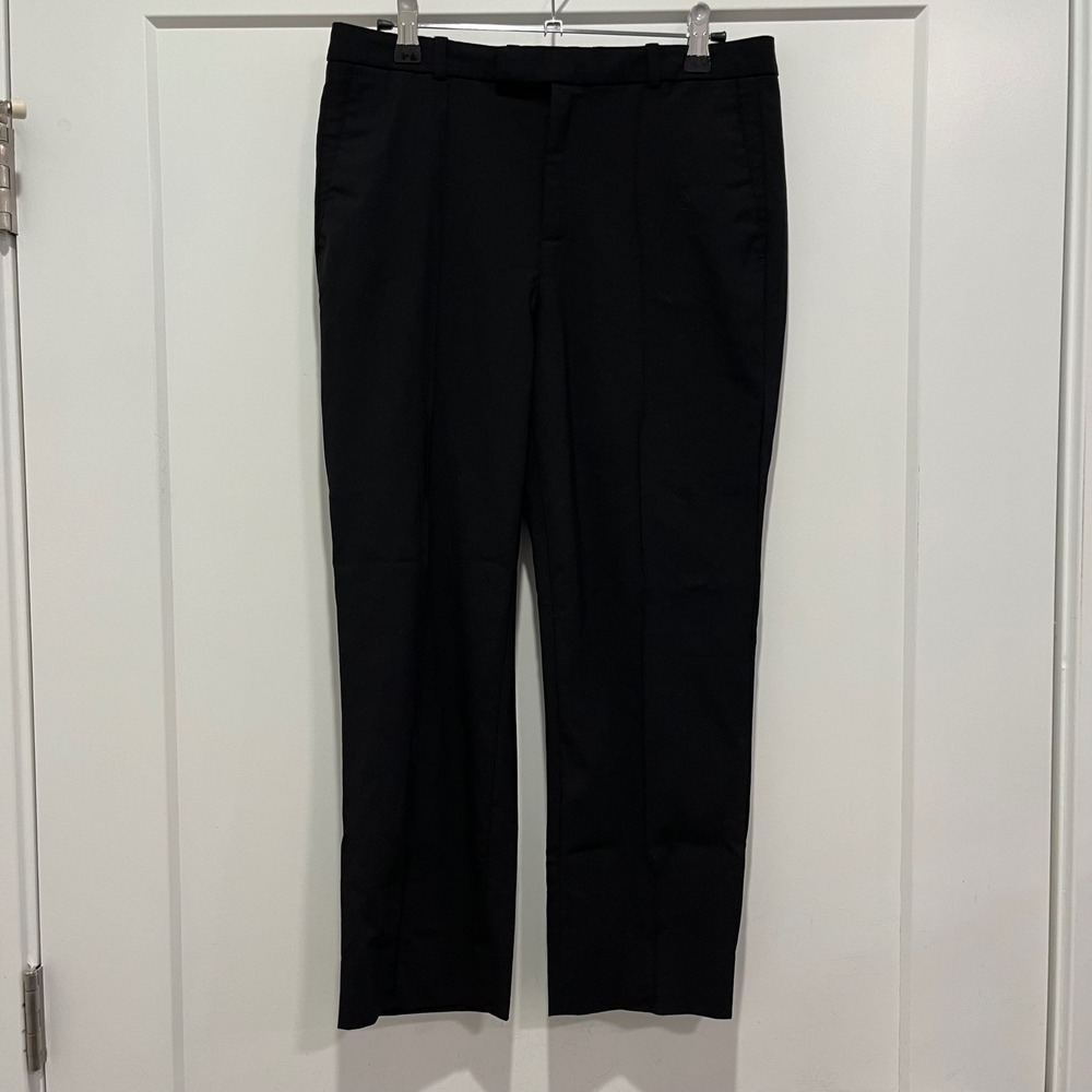 J.Crew Tollegno 1900 Italian Wool Black Dress Pants Womens 4P Straight Leg